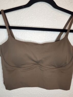 Sage Collective Womens Soft Brown Brown Seamless Crop Tank Top Size m